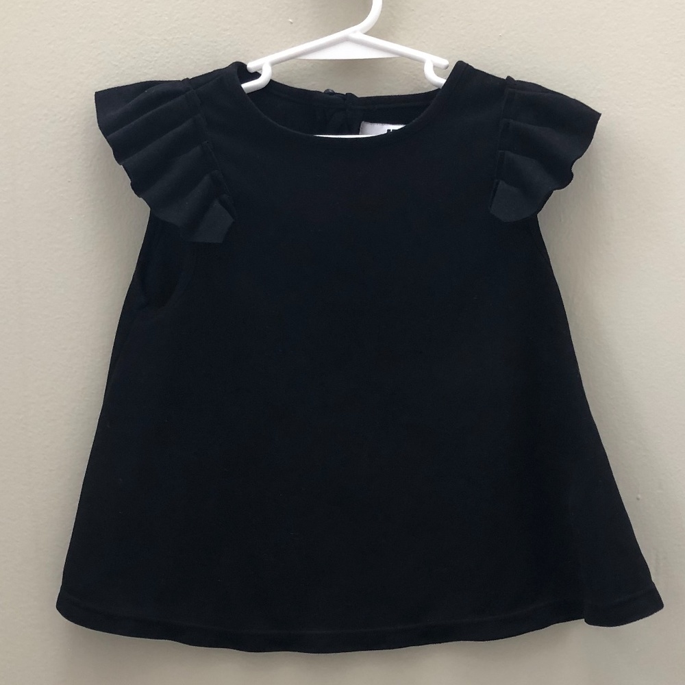 The Brand Black Faux Suede Top Girls Swedish